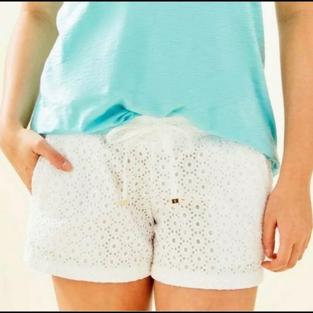 Lilly Pulitzer Baybreeze Short Bubble Eyelet White Small S New NWT